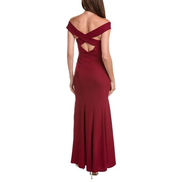 The Dessy Group Womens Dessy Collection Off-The-Shoulder Gown - Picture 2 of 3